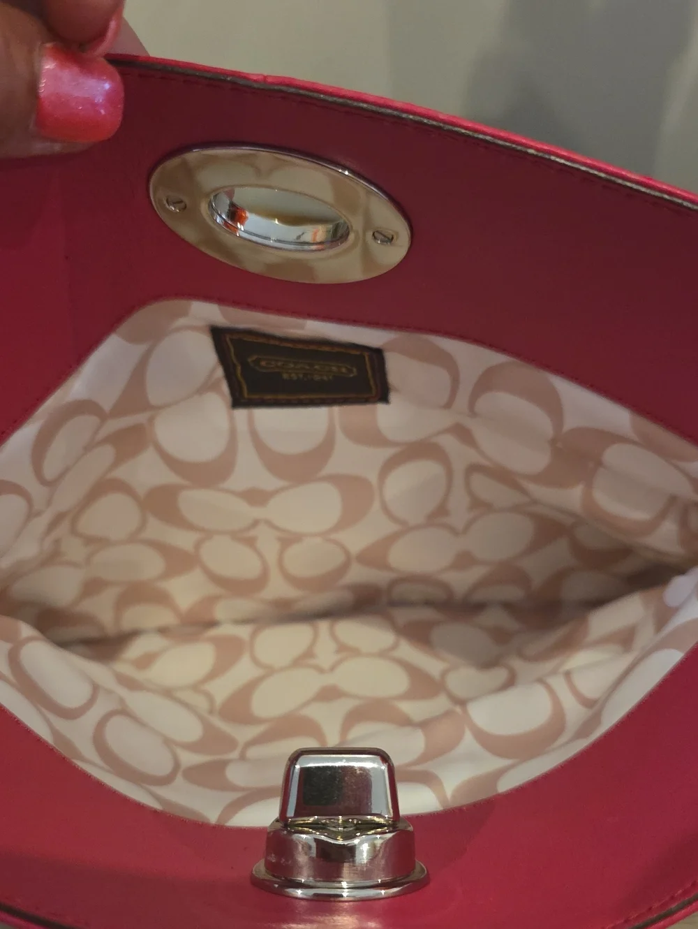Coach Y2K Foldover Clutch Pink